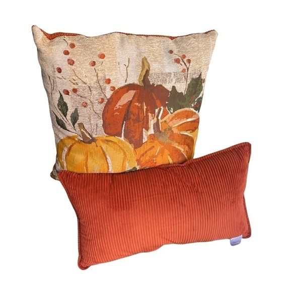 New Fall Decor Harvest Pumpkin Together Throw Pillows Square & Rectangular - Picture 2 of 12
